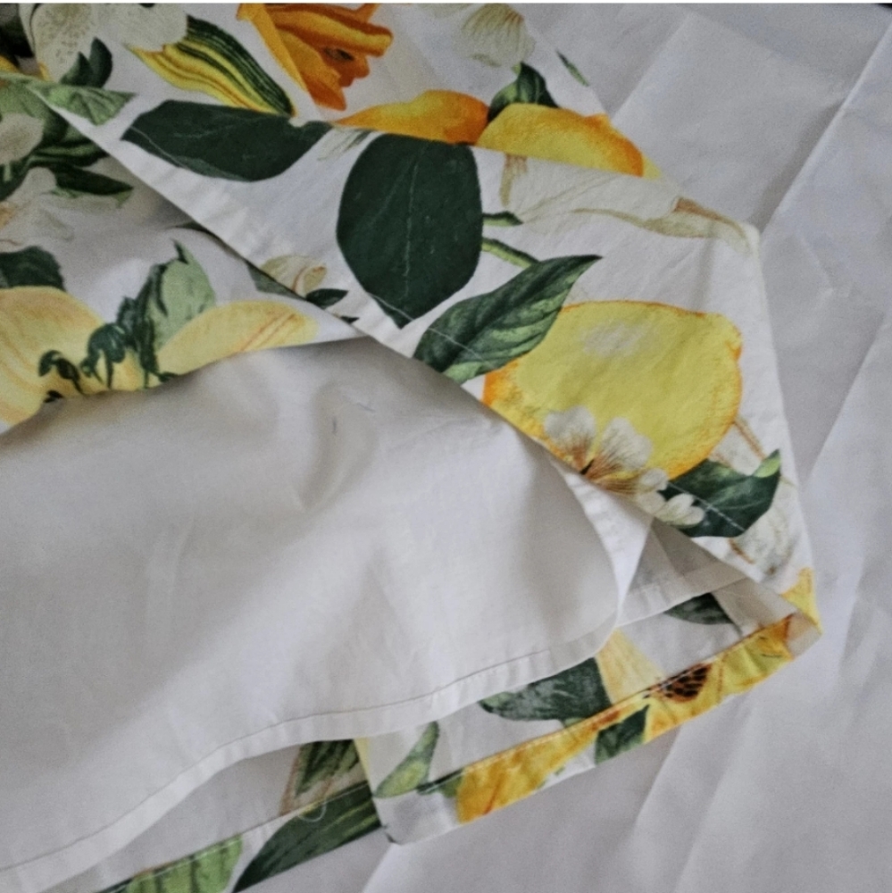 Marled Brand Lemon Floral Tropical Dress Sundress Yellow White Green - Picture 3 of 9